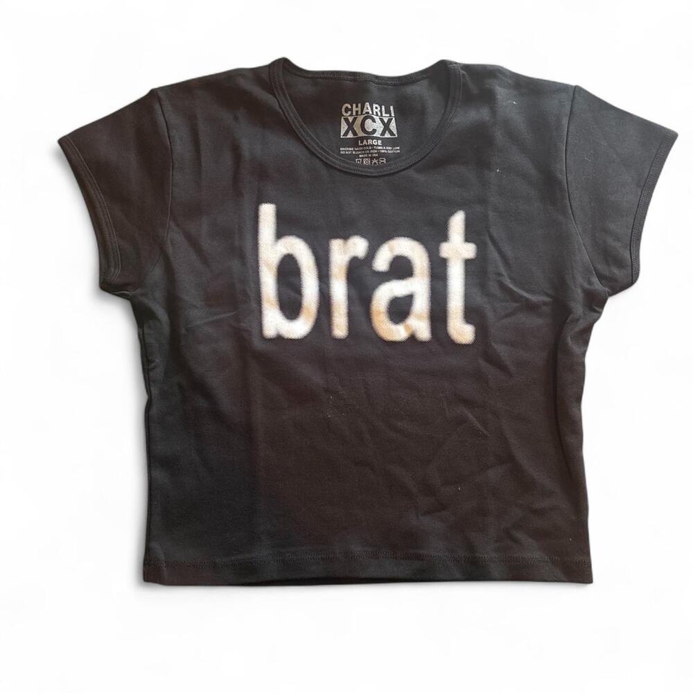 Charli XCX Brat Black Women’s Top Size Large